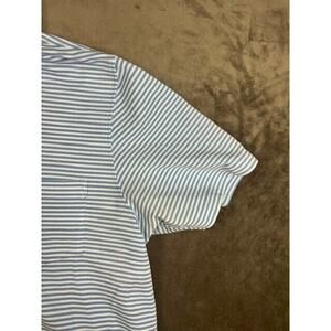 Vineyard Vines Golf Polo Shirt Blue Striped Performance Stretch Mens L‎